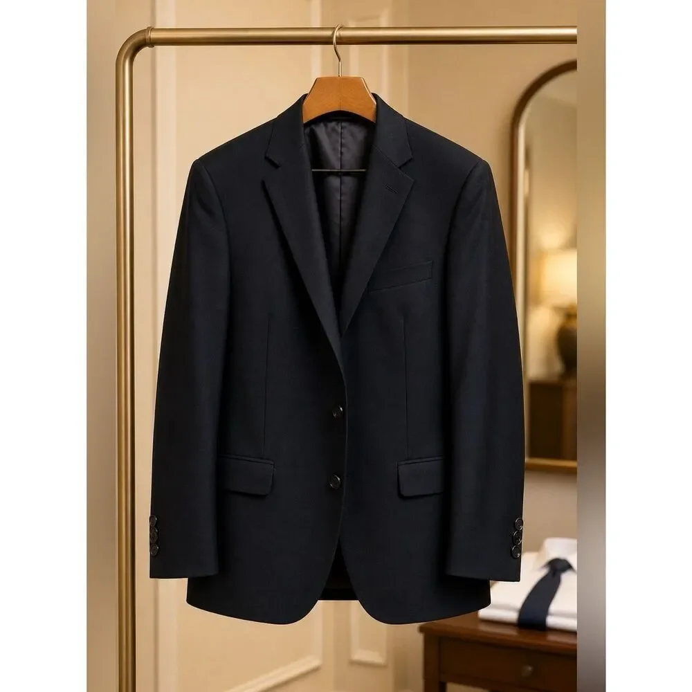 BLACK BERT PULITZER 2 BUTTON BLAZER SIZE 48SHORT EXCELLENT CONDITION